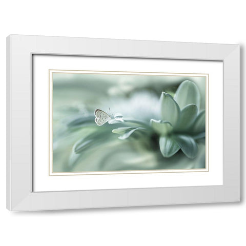 Bola Ajaib White Modern Wood Framed Art Print with Double Matting by Setiawan, Arief