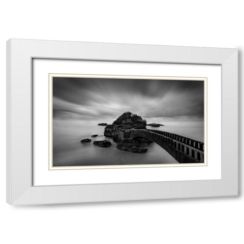 Bridge White Modern Wood Framed Art Print with Double Matting by Perez, Ritxard