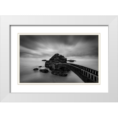 Bridge White Modern Wood Framed Art Print with Double Matting by Perez, Ritxard