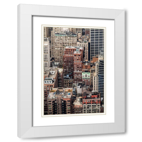 Multi colour Manhattan White Modern Wood Framed Art Print with Double Matting by Soderman, Par