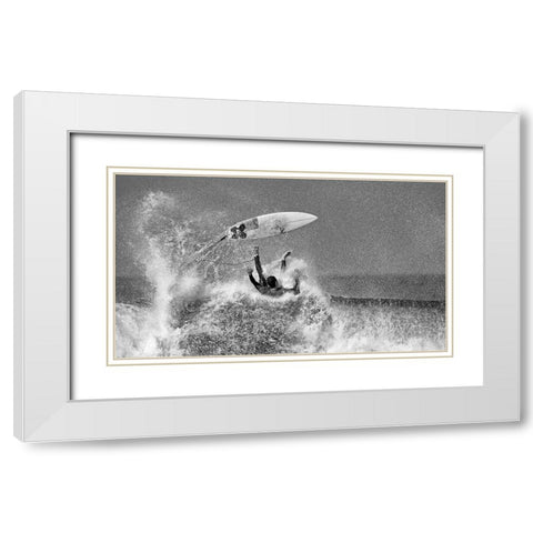 Untitled White Modern Wood Framed Art Print with Double Matting by Bussiba, Eyal