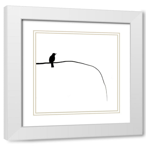 Haiku White Modern Wood Framed Art Print with Double Matting by Pokora, Wojciech