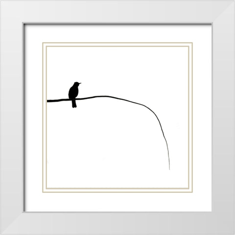 Haiku White Modern Wood Framed Art Print with Double Matting by Pokora, Wojciech