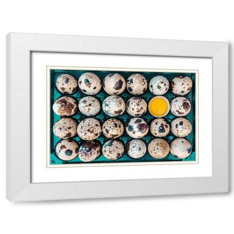 Untitled White Modern Wood Framed Art Print with Double Matting by Visan, Alexandru