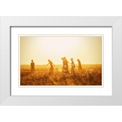 *** White Modern Wood Framed Art Print with Double Matting by Ionut, Olari