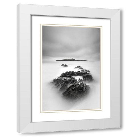 The Island White Modern Wood Framed Art Print with Double Matting by O Mahony, Kieran