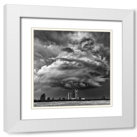 Monochrome Mesocyclone White Modern Wood Framed Art Print with Double Matting by Darby, Rob