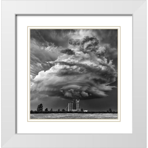 Monochrome Mesocyclone White Modern Wood Framed Art Print with Double Matting by Darby, Rob