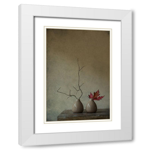 Strange Companions White Modern Wood Framed Art Print with Double Matting by Bunkova, Galina