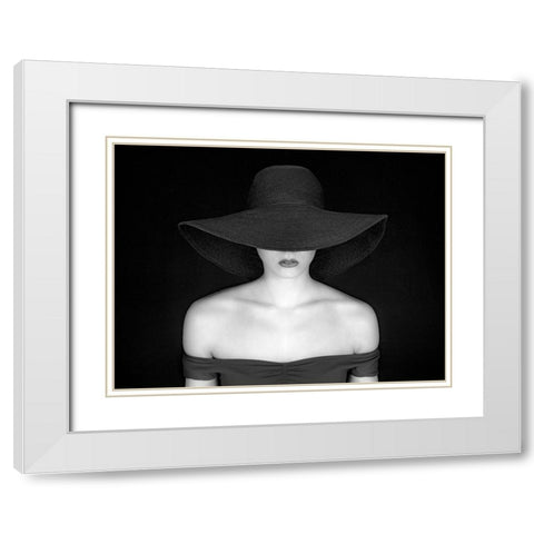 Chic White Modern Wood Framed Art Print with Double Matting by Pentony MA, Pauline