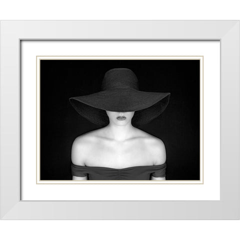 Chic White Modern Wood Framed Art Print with Double Matting by Pentony MA, Pauline