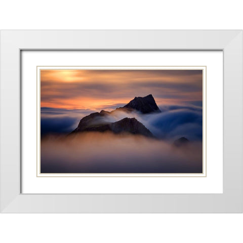Storskiva White Modern Wood Framed Art Print with Double Matting by Kruczynski, Wojciech