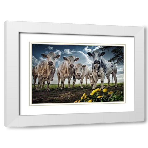 Then I Told Them About Spain White Modern Wood Framed Art Print with Double Matting by Flour, Piet