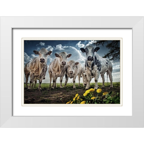 Then I Told Them About Spain White Modern Wood Framed Art Print with Double Matting by Flour, Piet