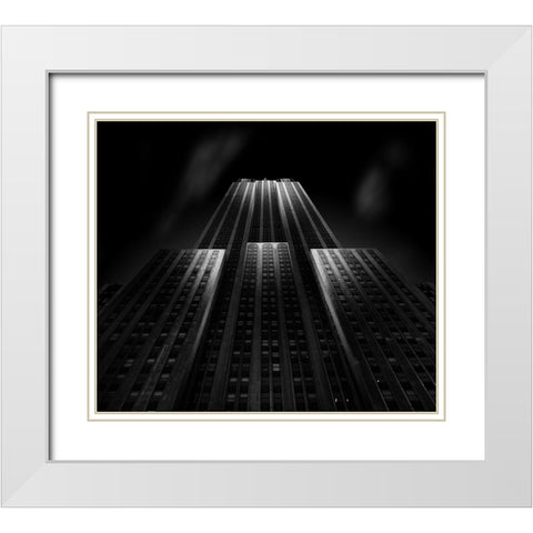 empire state building White Modern Wood Framed Art Print with Double Matting by Hefner, Matthias