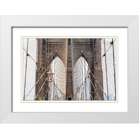 Cabled Archways White Modern Wood Framed Art Print with Double Matting by Roughol, Francois