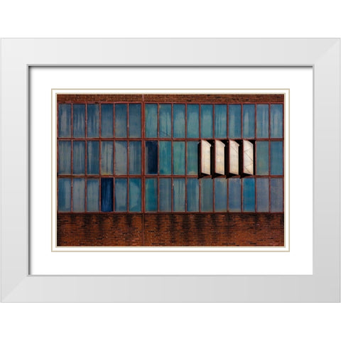 Windows White Modern Wood Framed Art Print with Double Matting by Endermann, Rolf