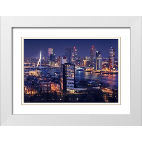 Big Rotterdam 2 White Modern Wood Framed Art Print with Double Matting by Pablo De, Juan
