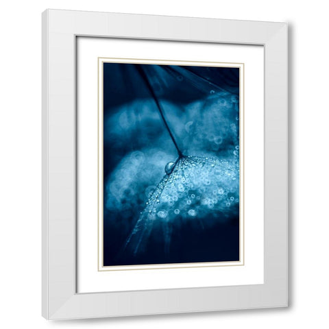 Blue White Modern Wood Framed Art Print with Double Matting by Blagoeva, Ivelina
