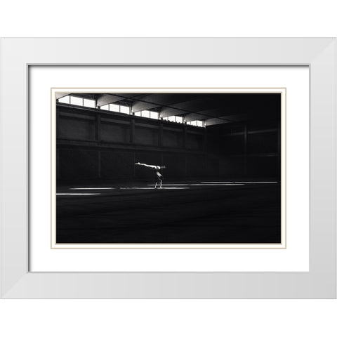 Ballando Nella Luce White Modern Wood Framed Art Print with Double Matting by Krystynek MQEP, Martin