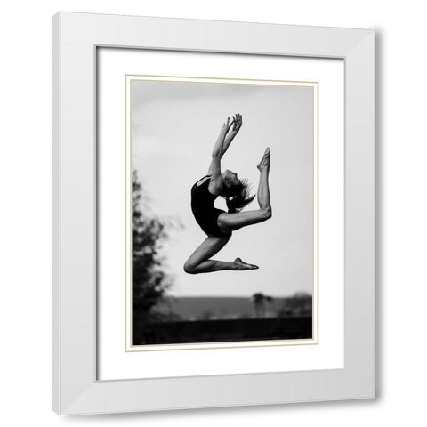 Dance White Modern Wood Framed Art Print with Double Matting by Krystynek Mqep, Martin