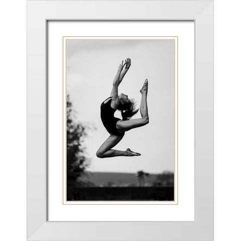 Dance White Modern Wood Framed Art Print with Double Matting by Krystynek Mqep, Martin