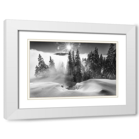 A Winter Tale ! White Modern Wood Framed Art Print with Double Matting by Onisor, Sorin