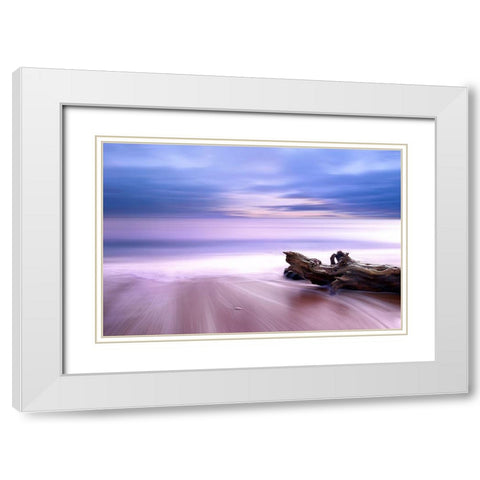 Sea Impressions White Modern Wood Framed Art Print with Double Matting by Markova, Albena