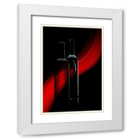 R. E. D. White Modern Wood Framed Art Print with Double Matting by Reindl, Doris