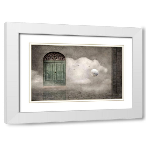 Secret Door White Modern Wood Framed Art Print with Double Matting by MARCEL, Christian