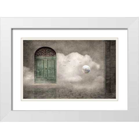 Secret Door White Modern Wood Framed Art Print with Double Matting by MARCEL, Christian