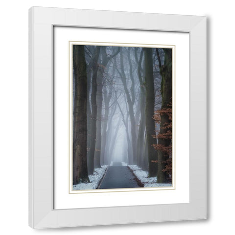 Up And Down White Modern Wood Framed Art Print with Double Matting by Borggreve, Ellen