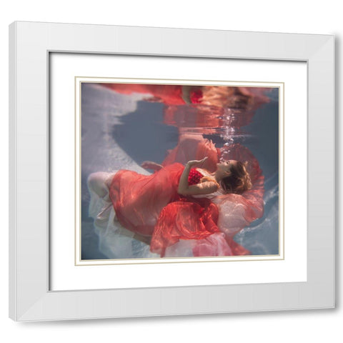 Michelle White Modern Wood Framed Art Print with Double Matting by Slegrova, Gabriela