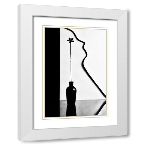 Untitled White Modern Wood Framed Art Print with Double Matting by Clough, Stephen