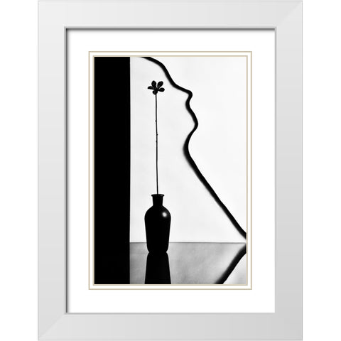 Untitled White Modern Wood Framed Art Print with Double Matting by Clough, Stephen