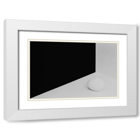 Still Life With Egg 3 White Modern Wood Framed Art Print with Double Matting by Hrabinsky, Peter