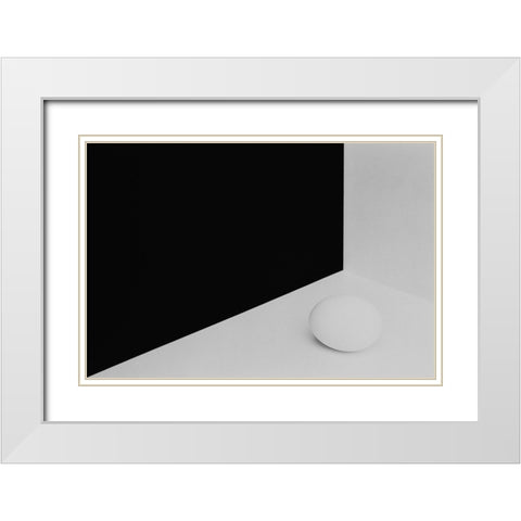 Still Life With Egg 3 White Modern Wood Framed Art Print with Double Matting by Hrabinsky, Peter