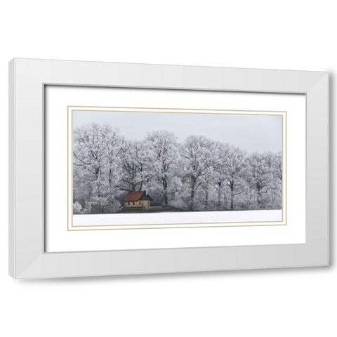 Chapel And Rime White Modern Wood Framed Art Print with Double Matting by Wijn, Frank
