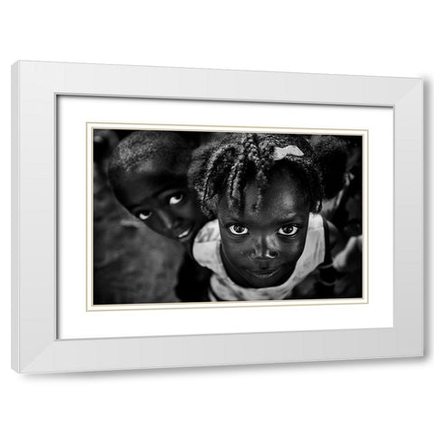 Guinac White Modern Wood Framed Art Print with Double Matting by Godinho, Luis