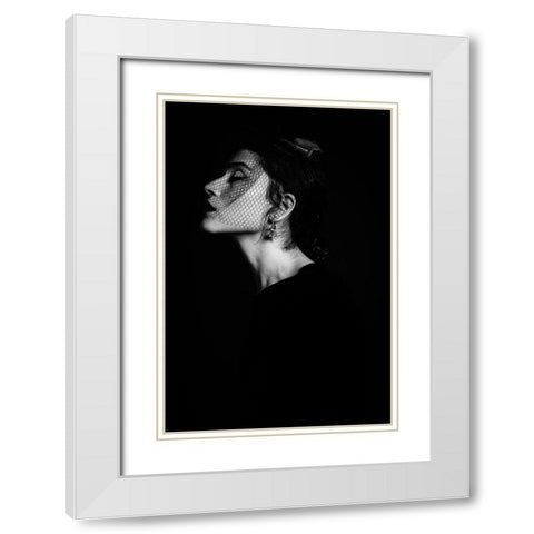 ... White Modern Wood Framed Art Print with Double Matting by Vasilenko, Artem