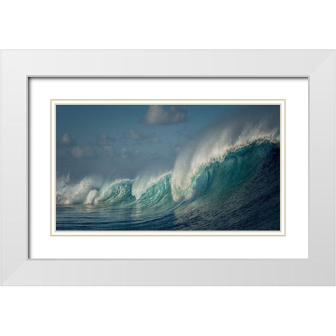 Salt Water Machine White Modern Wood Framed Art Print with Double Matting by Guillemot, Mathilde