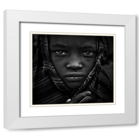 Untitled White Modern Wood Framed Art Print with Double Matting by Inazio Kuesta, Joxe