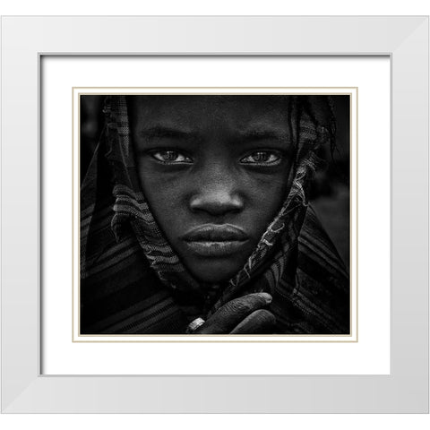 Untitled White Modern Wood Framed Art Print with Double Matting by Inazio Kuesta, Joxe