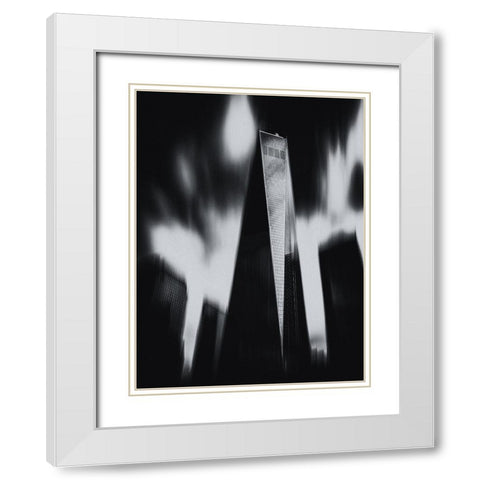 Grattacieli 3 White Modern Wood Framed Art Print with Double Matting by Della Latta, Massimo