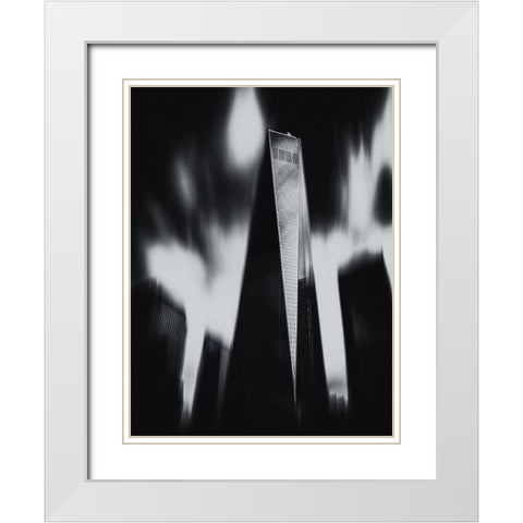 Grattacieli 3 White Modern Wood Framed Art Print with Double Matting by Della Latta, Massimo