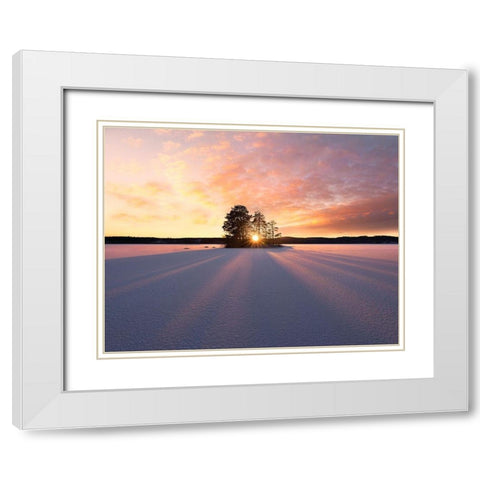 Sun Kissed White Modern Wood Framed Art Print with Double Matting by Lindsten, Christian