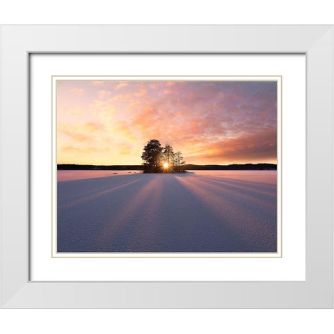 Sun Kissed White Modern Wood Framed Art Print with Double Matting by Lindsten, Christian