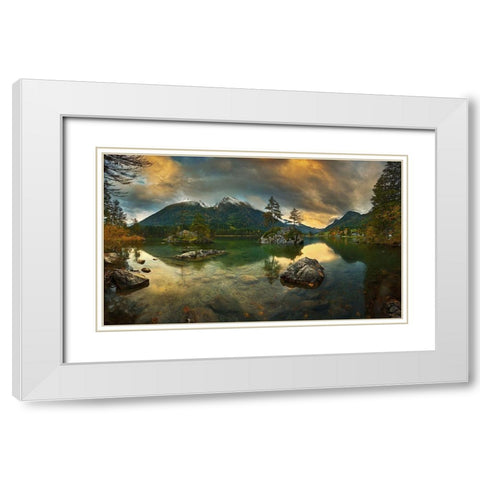 Hintersee.... White Modern Wood Framed Art Print with Double Matting by Browko, Krzysztof