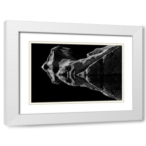Double Vision White Modern Wood Framed Art Print with Double Matting by Reames, Richard