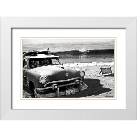 Old Guys Rule White Modern Wood Framed Art Print with Double Matting by Butterworth, Larry